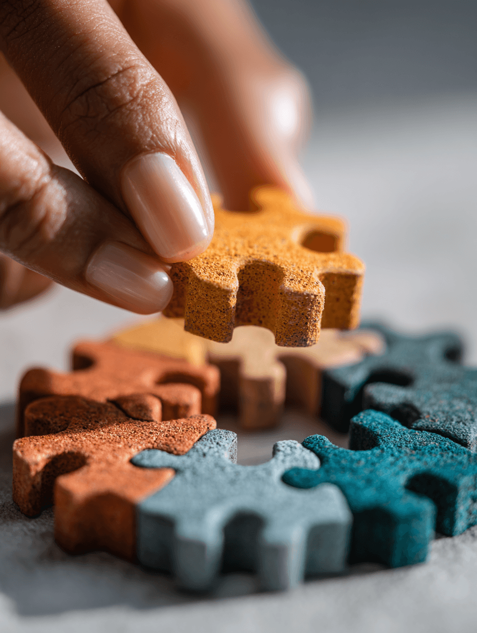 A puzzle piece representing taking the first step