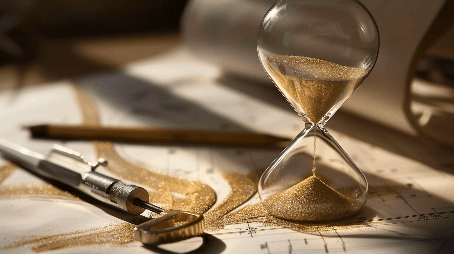 An hourglass representing the illusion of waiting for the right time